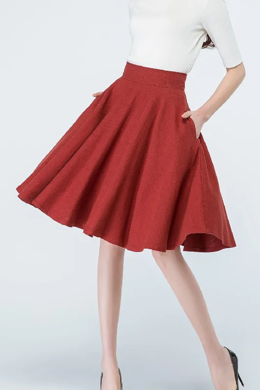 50s skirt fit and flare skater skirt  1689#