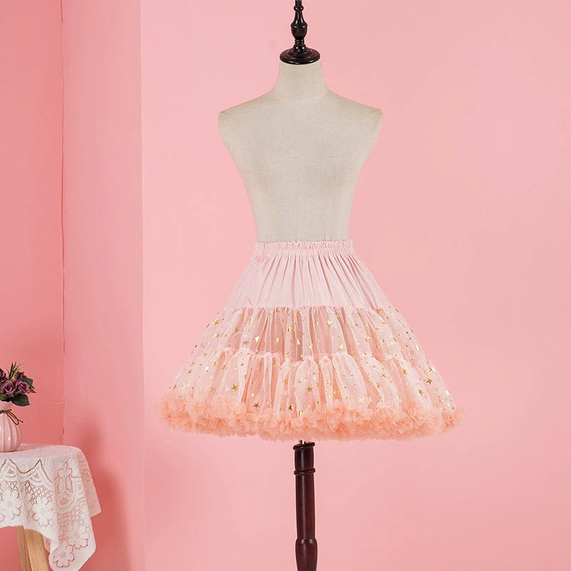 Manyiluo~Sweet Lolita Violent Petticoat Pink Boneless Pannier