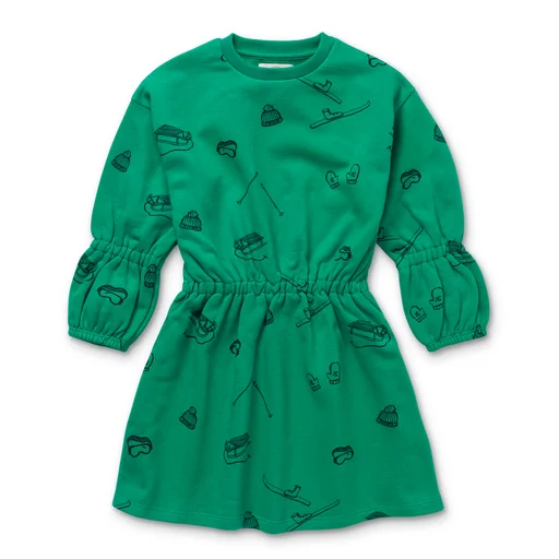 SPROET & SPROUT FERN GREEN SKI PRINT SWEAT DRESS