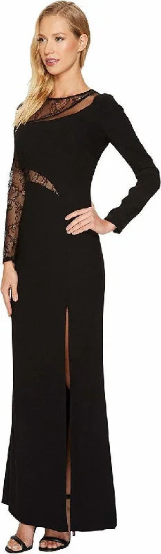 Aidan Mattox - MN1E201536 Lace Crepe Jewel Sheath Dress